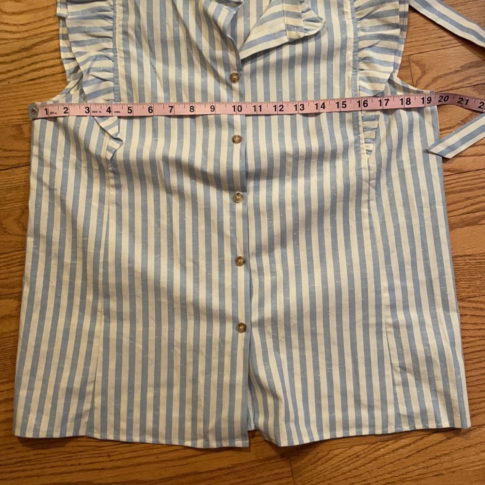 Sezane Blue Striped Sleeveless Top - Picture 6 of 8